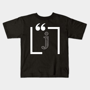 Letter J: Monogram Initial letter j Kids T-Shirt